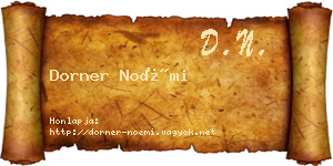 Dorner Noémi névjegykártya